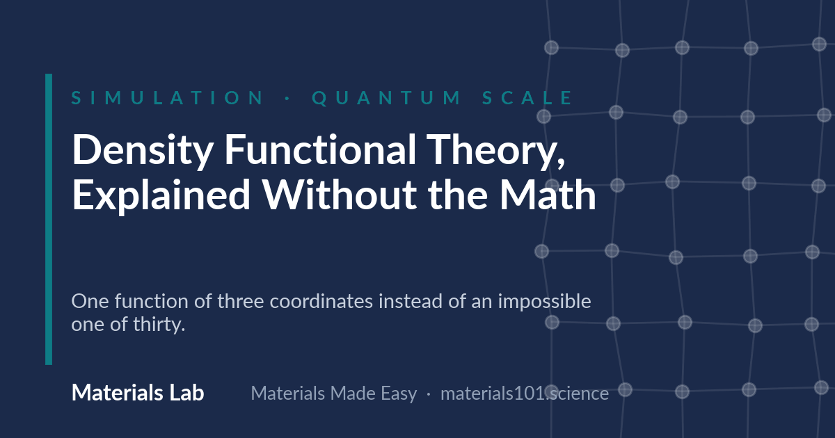 Density Functional Theory, Explained Without the Math