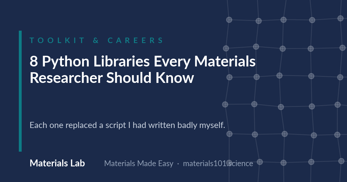 8 Python Libraries Every Materials Researcher Should Know